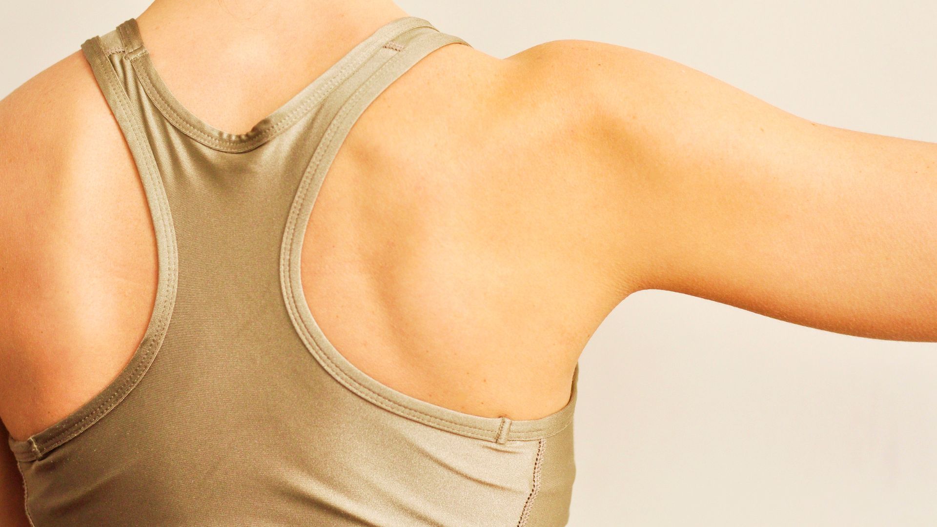 A woman's shoulder blade