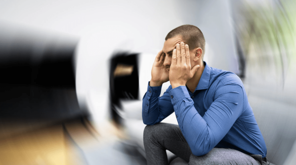 A man with dizziness