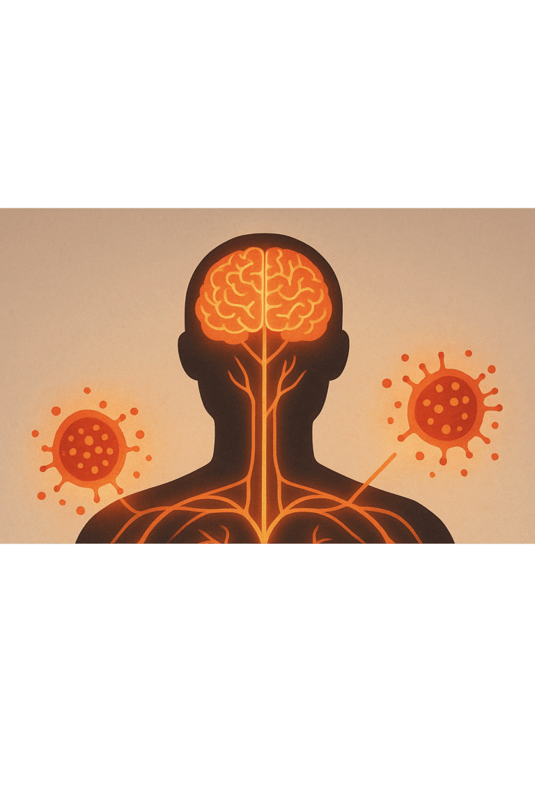 the image is someone who's whole nervous system and immune system has been affected by MCAS