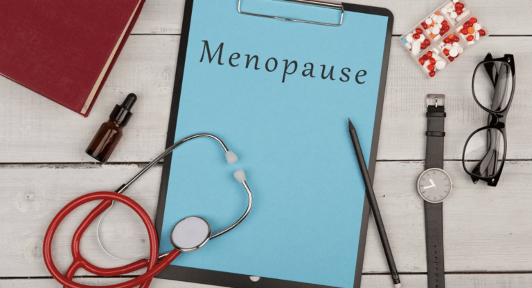 an iPad with the word menopause
